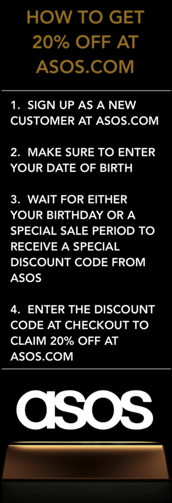 How to get Asos birthday discount